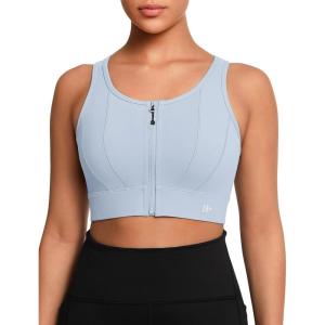 image:imageYvette Front Closure Sports Bras for Women High Support Bust Supportive Sports Bra High Impact for RunningBlue