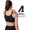 image:imageYvette Adjustable Sports Bras for Women High Impact Support Zip Front Sports Bra Plus Size Wireless for Running Workout GymBlack