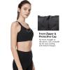 image:imageYvette Adjustable Sports Bras for Women High Impact Support Zip Front Sports Bra Plus Size Wireless for Running Workout GymBlack