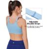 image:imageYvette Adjustable Sports Bras for Women High Impact Support Zip Front Sports Bra Plus Size Wireless for Running Workout GymBlue