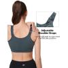 image:imageYvette Adjustable Sports Bras for Women High Impact Support Zip Front Sports Bra Plus Size Wireless for Running Workout GymHaze Blue
