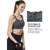 image:imageYvette Adjustable Sports Bras for Women High Impact Support Zip Front Sports Bra Plus Size Wireless for Running Workout GymHaze Blue