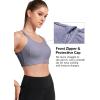 image:imageYvette Adjustable Sports Bras for Women High Impact Support Zip Front Sports Bra Plus Size Wireless for Running Workout GymLight Purple