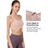image:imageYvette Adjustable Sports Bras for Women High Impact Support Zip Front Sports Bra Plus Size Wireless for Running Workout GymPink
