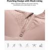 image:imageYvette Adjustable Sports Bras for Women High Impact Support Zip Front Sports Bra Plus Size Wireless for Running Workout GymPink