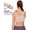 image:imageYvette Adjustable Sports Bras for Women High Impact Support Zip Front Sports Bra Plus Size Wireless for Running Workout GymPink