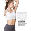 image:imageYvette Adjustable Sports Bras for Women High Impact Support Zip Front Sports Bra Plus Size Wireless for Running Workout GymWhite