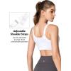 image:imageYvette Adjustable Sports Bras for Women High Impact Support Zip Front Sports Bra Plus Size Wireless for Running Workout GymWhite