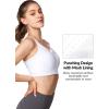 image:imageYvette Adjustable Sports Bras for Women High Impact Support Zip Front Sports Bra Plus Size Wireless for Running Workout GymWhite