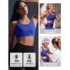 image:imageYvette Zip Front Sports Bra  High Impact Sports Bras for Women Plus Size Workout Fitness RunningRoyal Blue