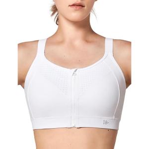 image:imageYvette Adjustable Sports Bras for Women High Impact Support Zip Front Sports Bra Plus Size Wireless for Running Workout GymWhite
