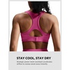 image:imageYvette High Impact Sports Bras for Women Sewnin Pads Racerback Workout Bra for Running HIIT Large Breast Support ADDD CupsRose Red