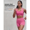 image:imageYvette High Impact Sports Bras for Women Sewnin Pads Racerback Workout Bra for Running HIIT Large Breast Support ADDD CupsRose Red
