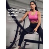 image:imageYvette High Impact Sports Bras for Women Sewnin Pads Racerback Workout Bra for Running HIIT Large Breast Support ADDD CupsRose Red