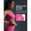 image:imageYvette High Impact Sports Bras for Women Sewnin Pads Racerback Workout Bra for Running HIIT Large Breast Support ADDD CupsRose Red
