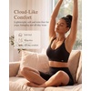 image:imageYvette Yoga Bras Midium Support for Women Low Impact Spaghetti Strap Mesh Splicing Style for Yoga Pilates Walking DailyBlack