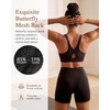 image:imageYvette Yoga Bras Midium Support for Women Low Impact Spaghetti Strap Mesh Splicing Style for Yoga Pilates Walking DailyBlack