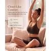 image:imageYvette Yoga Bras Midium Support for Women Low Impact Spaghetti Strap Mesh Splicing Style for Yoga Pilates Walking DailyBrown