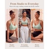 image:imageYvette Yoga Bras Midium Support for Women Low Impact Spaghetti Strap Mesh Splicing Style for Yoga Pilates Walking DailyLight Green
