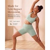 image:imageYvette Yoga Bras Midium Support for Women Low Impact Spaghetti Strap Mesh Splicing Style for Yoga Pilates Walking DailyLight Green