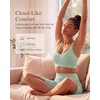 image:imageYvette Yoga Bras Midium Support for Women Low Impact Spaghetti Strap Mesh Splicing Style for Yoga Pilates Walking DailyLight Green