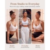 image:imageYvette Yoga Bras Midium Support for Women Low Impact Spaghetti Strap Mesh Splicing Style for Yoga Pilates Walking DailyWhite