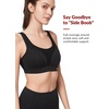 image:imageYvette Supportive Adjustable Sports Bras for Women High Impact Molded Cup Running Bra Large Bust Wireless for Workout HIITBlack