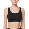 image:imageYvette Supportive Adjustable Sports Bras for Women High Impact Molded Cup Running Bra Large Bust Wireless for Workout HIITBlack