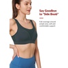 image:imageYvette Supportive Adjustable Sports Bras for Women High Impact Molded Cup Running Bra Large Bust Wireless for Workout HIITHaze Blue