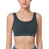 image:imageYvette Supportive Adjustable Sports Bras for Women High Impact Molded Cup Running Bra Large Bust Wireless for Workout HIITHaze Blue