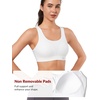 image:imageYvette Supportive Adjustable Sports Bras for Women High Impact Molded Cup Running Bra Large Bust Wireless for Workout HIITWhite
