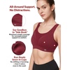 image:imageYvette Supportive Adjustable Sports Bras for Women High Impact Molded Cup Running Bra Large Bust Wireless for Workout HIITWine Red