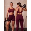 image:imageYvette Supportive Adjustable Sports Bras for Women High Impact Molded Cup Running Bra Large Bust Wireless for Workout HIITWine Red