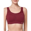 image:imageYvette Supportive Adjustable Sports Bras for Women High Impact Molded Cup Running Bra Large Bust Wireless for Workout HIITWine Red