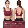 image:imageYvette Supportive Adjustable Sports Bras for Women High Impact Molded Cup Running Bra Large Bust Wireless for Workout HIITWine Red