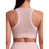 image:imageYvette Womens Sports Bra Front Zipper High Impact Support Mesh Racerback  Plus Size FriendlySewnin Pads Stay PutWirefree amp SupportiveBreathableSecure Zip ClosureFor Large BustRunningGymHIITWater Pink