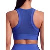 image:imageYvette Womens Sports Bra Front Zipper High Impact Support Mesh Racerback  Plus Size FriendlySewnin Pads Stay PutWirefree amp SupportiveBreathableSecure Zip ClosureFor Large BustRunningGymHIITRoyal Blue
