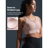 image:imageYvette Womens Sports Bra Front Zipper High Impact Support Mesh Racerback  Plus Size FriendlySewnin Pads Stay PutWirefree amp SupportiveBreathableSecure Zip ClosureFor Large BustRunningGymHIITWater Pink