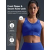 image:imageYvette Womens Sports Bra Front Zipper High Impact Support Mesh Racerback  Plus Size FriendlySewnin Pads Stay PutWirefree amp SupportiveBreathableSecure Zip ClosureFor Large BustRunningGymHIITRoyal Blue