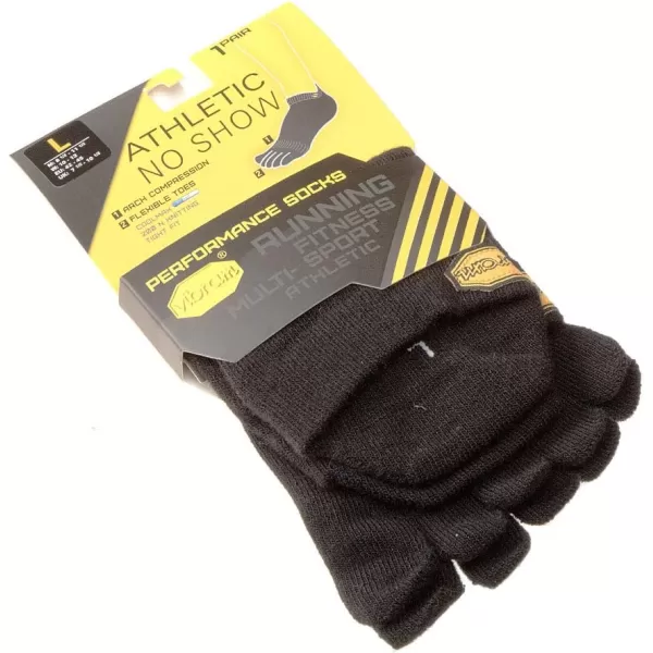 Vibram FiveFingers Athletic NoShow Toe SocksBlack