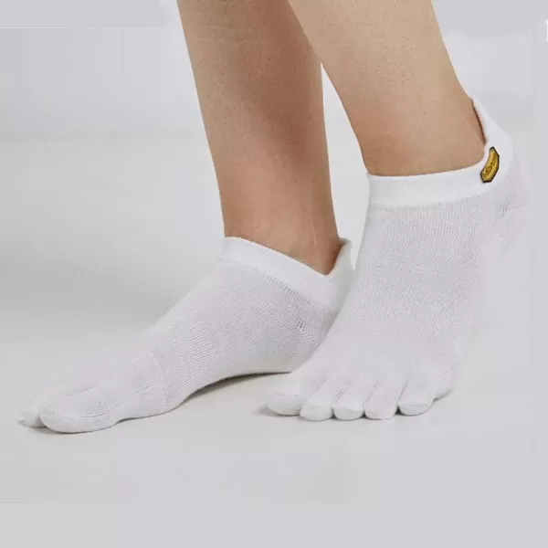 Vibram FiveFingers Athletic NoShow Toe SocksWhite