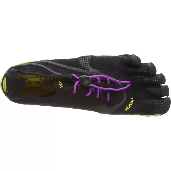 Vibram Womens FiveFingers VRun Running Shoe BlackYellowPurple 775 M USVibram Womens FiveFingers VRun Running Shoe BlackYellowPurple 775 M US