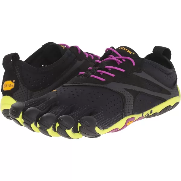 Vibram Womens FiveFingers VRun Running Shoe BlackYellowPurple 775 M USVibram Womens FiveFingers VRun Running Shoe BlackYellowPurple 775 M US