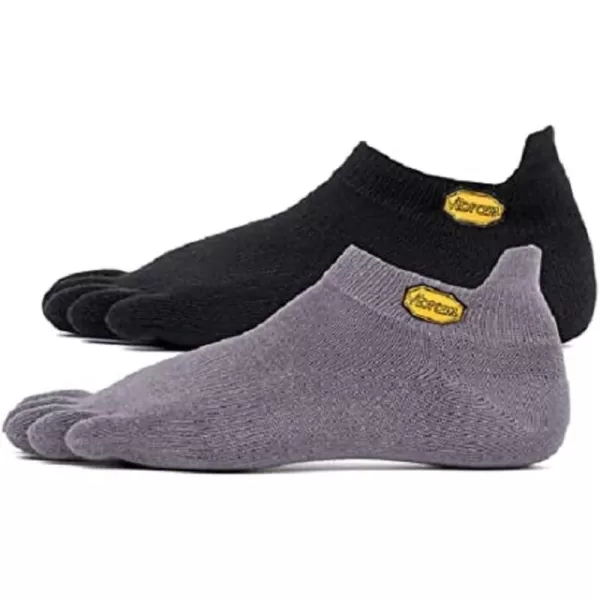 Vibram Athletic No Show Toe Socks BlackGrey Size Small 2 PairVibram Athletic No Show Toe Socks BlackGrey Size Small 2 Pair