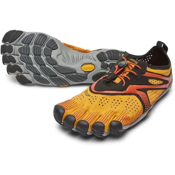 Vibram Mens FiveFingers VRun ShoeGoldenYellowBlack