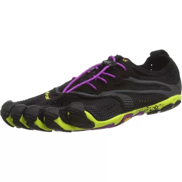 Vibram Womens FiveFingers VRun Running Shoe BlackYellowPurple 775 M USVibram Womens FiveFingers VRun Running Shoe BlackYellowPurple 775 M US