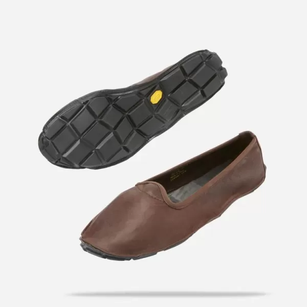 Vibram FiveFingers Womens One Quarter ShoesLeather BrownBlack