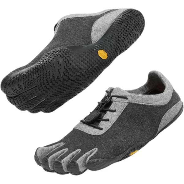 Vibram Mens FiveFingers KSO ECO Wool ShoeLight GreyBlack