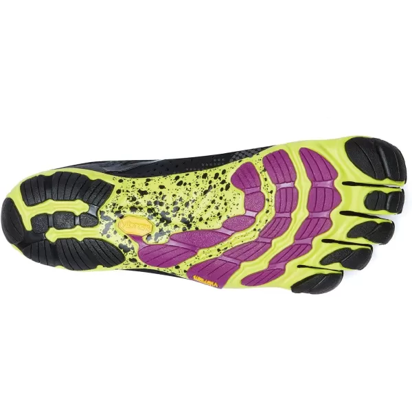 Vibram Womens FiveFingers V Run ShoeBlackYellowPurple