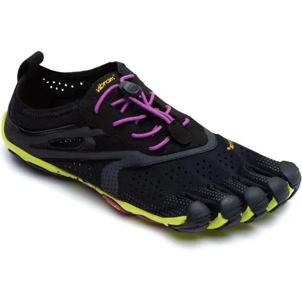 Vibram Womens FiveFingers V Run ShoeBlackYellowPurple